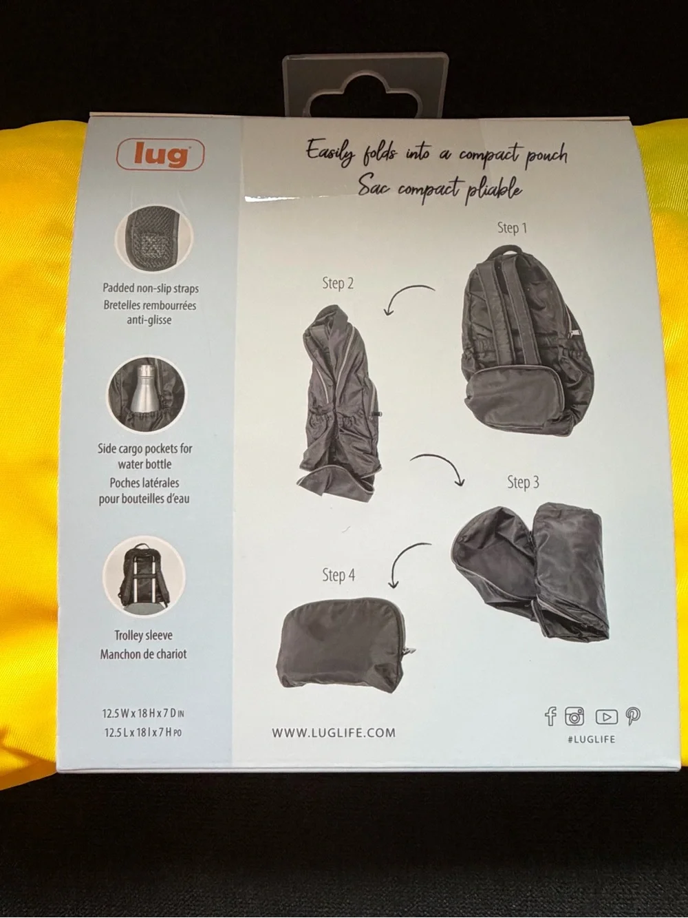 Lug Echo 2 Packable Backpack – Yellow (Brights Neon)